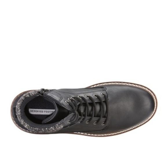 Reserved Footwear Leather Lace-Up Mid Boot Black main image 8